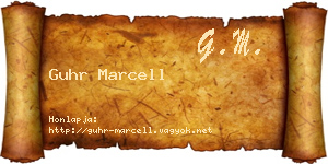 Guhr Marcell névjegykártya